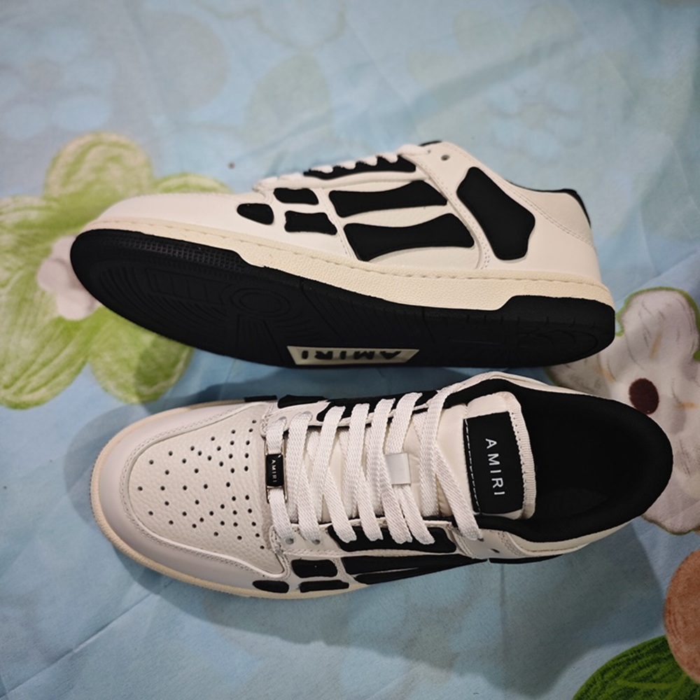 Amiri White And Black Skeleton Sneakers - Picture 2 of 5